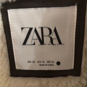 Zara double faced faux sterling vest size xs
